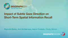 Impact of Subtle Gaze Direction on Short-Term Spatial Information Recall