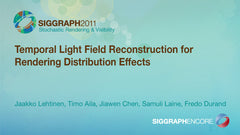 Temporal Light Field Reconstruction for Rendering Distribution Effects
