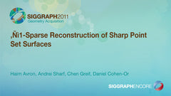 1-Sparse Reconstruction of Sharp Point Set Surfaces