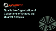 Qualitative Organization of Collections of Shapes Via Quartet Analysis