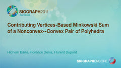 Contributing Vertices-Based Minkowski Sum of a Nonconvex--Convex Pair of Polyhedra