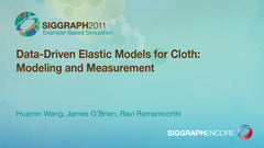 Data-Driven Elastic Models for Cloth: Modeling and Measurement