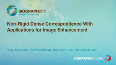 Non-Rigid Dense Correspondence With Applications for Image Enhancement