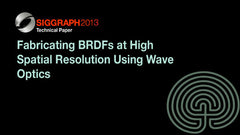 Fabricating BRDFs at High Spatial Resolution Using Wave Optics
