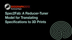 Spec2Fab: A Reducer-Tuner Model for Translating Specifications to 3D Prints