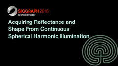 Acquiring Reflectance and Shape From Continuous Spherical Harmonic Illumination