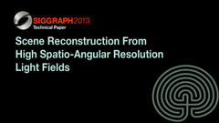 Scene Reconstruction From High Spatio-Angular Resolution Light Fields