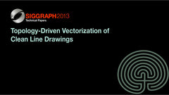 Topology-Driven Vectorization of Clean Line Drawings