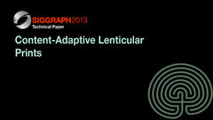Content-Adaptive Lenticular Prints