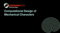 Computational Design of Mechanical Characters