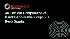 An Efficient Computation of  Handle-and-Tunnel Loops Via Reeb Graphs