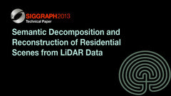 Semantic Decomposition and Reconstruction of Residential Scenes from LiDAR Data