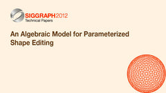 An Algebraic Model for Parameterized Shape Editing
