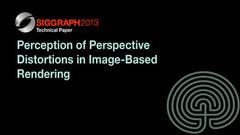 Perception of Perspective Distortions in Image-Based Rendering