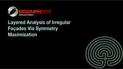 Layered Analysis of Irregular Façades Via Symmetry Maximization