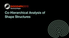 Co-Hierarchical Analysis of Shape Structures