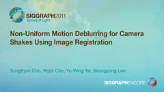 Non-Uniform Motion Deblurring for Camera Shakes Using Image Registration