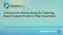 A Nonsmooth Newton Solver for Capturing Exact Coulomb Friction in Fiber Assemblies