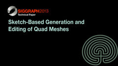 Sketch-Based Generation and Editing of Quad Meshes