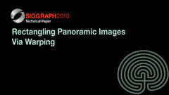 Rectangling Panoramic Images Via Warping