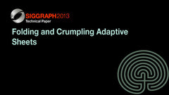 Folding and Crumpling Adaptive Sheets