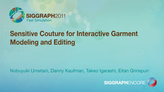 Sensitive Couture for Interactive Garment Modeling and Editing