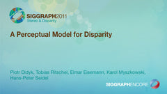 A Perceptual Model for Disparity