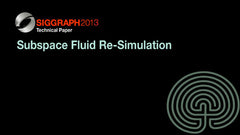 Subspace Fluid Re-Simulation