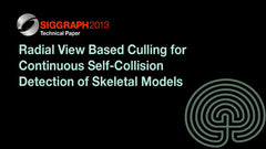 Radial View Based Culling for Continuous Self-Collision Detection of Skeletal Models